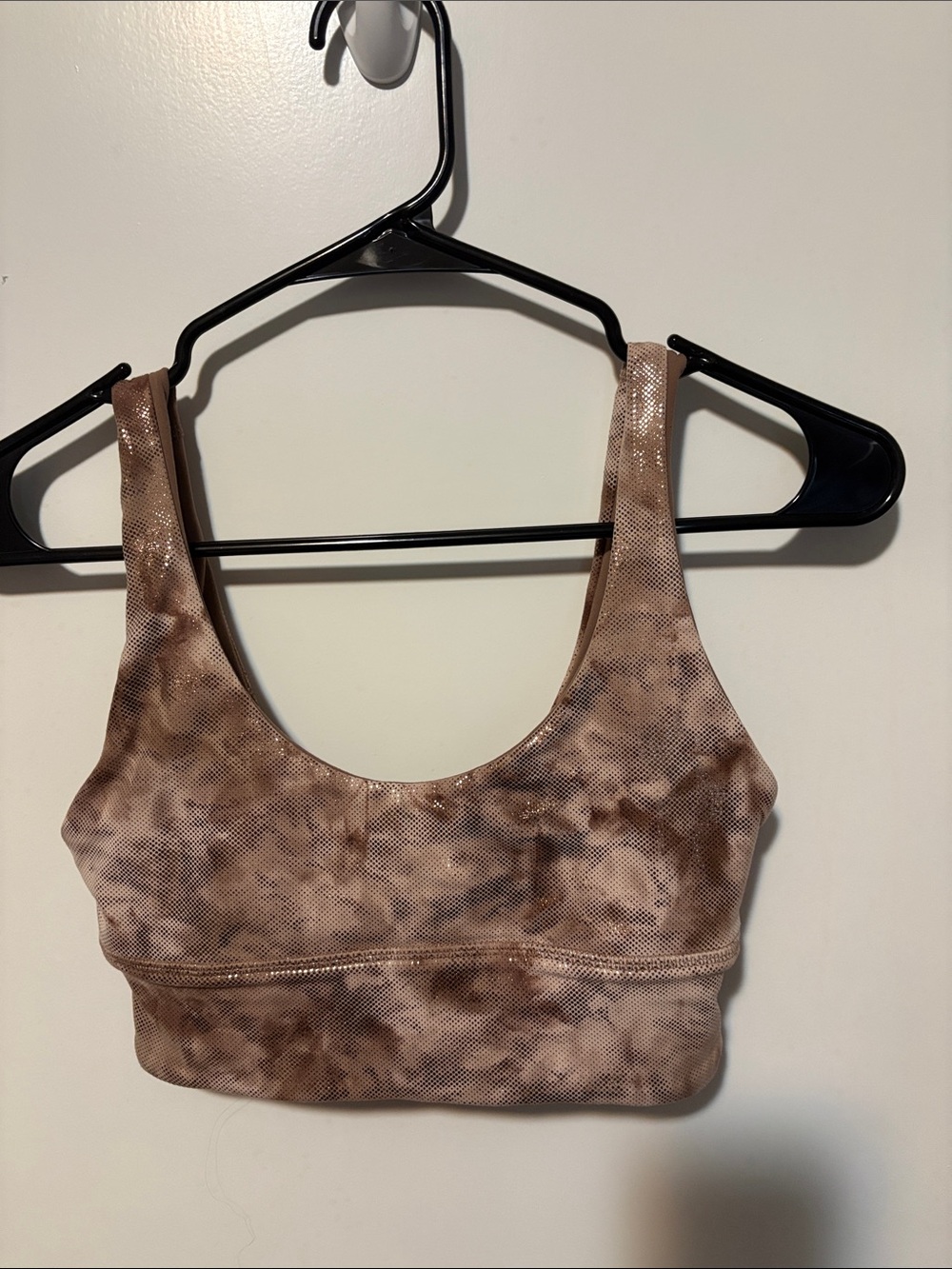 lululemon athletica Brown Marble Scoop Sports Bra